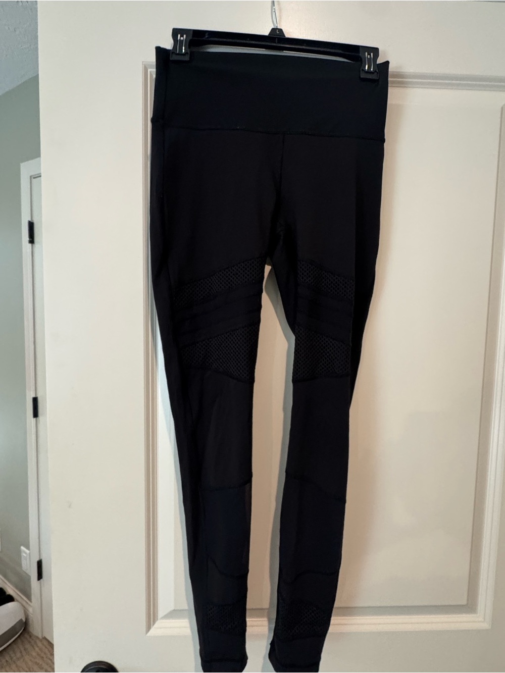 lululemon athletica Black High-Waist Leggings with Mesh Panels